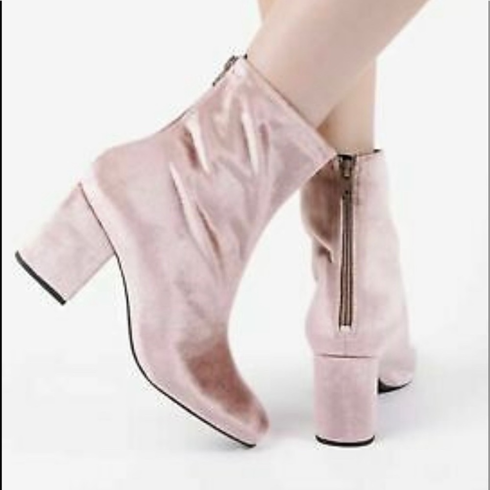 Free People Crushed Velvet Block Heel Boots Excellent/new condition